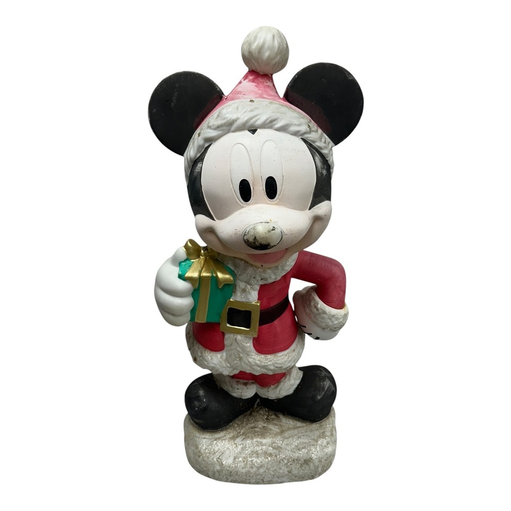 Disney Mickey Mouse Santa 32" Christmas Blow Mold Weighted Base Floor Decor